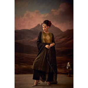 Aurelia Tissue Silk Embroidered Kurta Set with Dupatta