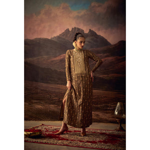 Zarika – Jacquard Silk Embroidered Dress