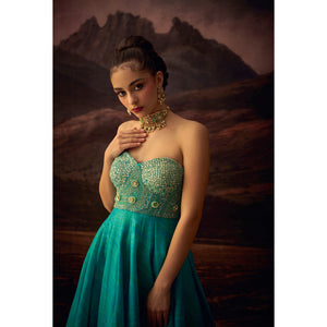 Neel Tara – Viscose Silk Embellished Cocktail Dress