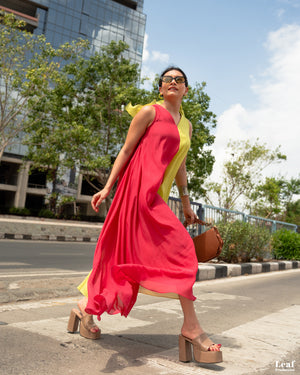 Sunlit Bloom – Pure Mul Chanderi Dress
