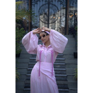 Blush Bloom – Pure Mul Chanderi Shirt & Skirt Set
