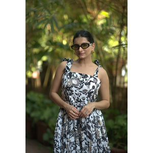 Moonlit Meadow Mul Cotton Maxi Dress