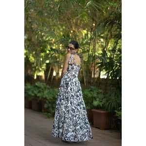 Moonlit Meadow Mul Cotton Maxi Dress