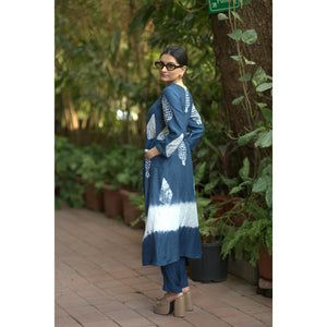 Indigo Tide Block Printed Linen Co-ord Set