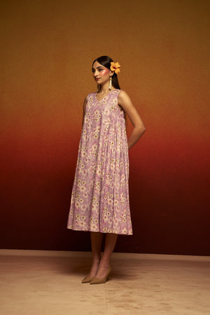 Refined Cotton Linen Midi Dress – Effortless Comfort with Modern Elegance