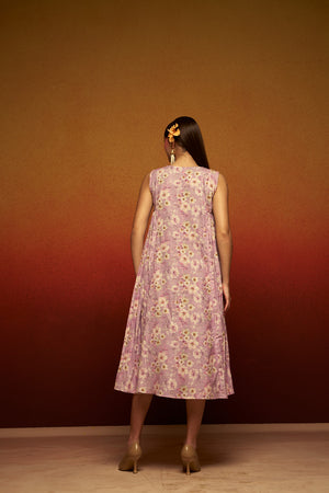 Refined Cotton Linen Midi Dress – Effortless Comfort with Modern Elegance