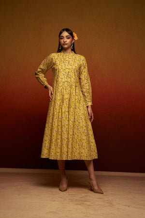 Minimal Cotton Linen Midi Dress – Timeless Ease with Everyday Elegance