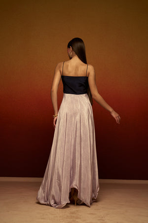 Luxe Natural Crepe Dress – Effortless Glamour with a Modern Edge